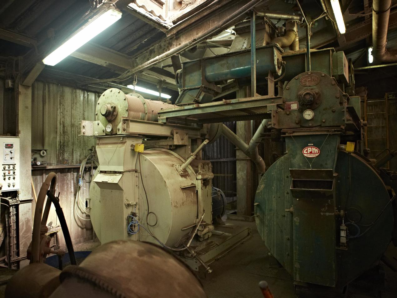 Presses à granulés de l’usine Germiflor pour la fabrication d’engrais organiques en pellets